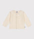 Cardigan met kraagje, deels gebreid met wol
