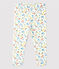 Legging van katoen met bloemenprint voor babymeisjes wit MARSHMALLOW/wit MULTICO