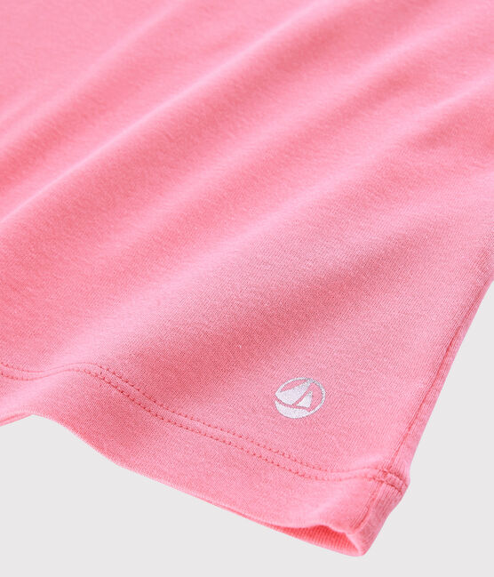 Katoenen T-shirt met korte mouwen voor meisjes roze GRETEL