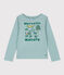 Tee-shirt manches longues en coton enfant fille vert PAUL