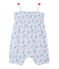 Kort bedrukt babypakje voor meisjes wit ECUME/blauw BLEU/ MULTICO