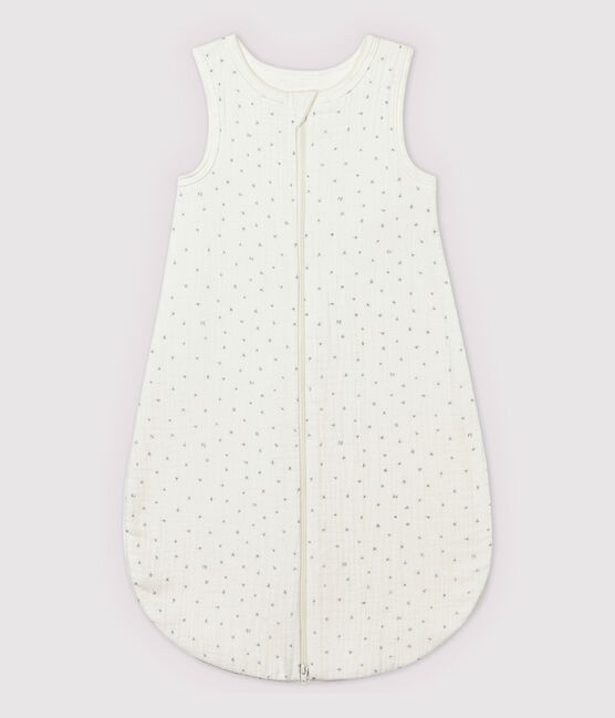 Gigoteuse blanche à étoiles bébé en tissu couche en coton biologique blanc MARSHMALLOW/gris GRIS