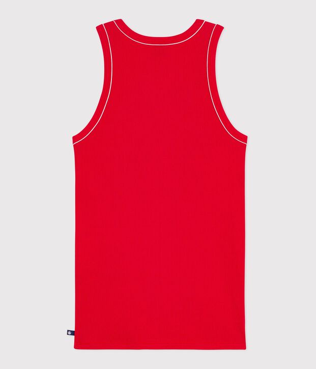 D&eacute;bardeur femme en coton uni rouge