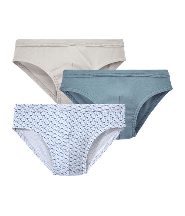 Set van 3 jongensslipjes wit