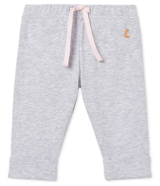 Gebreide broek voor baby meisje grijs POUSSIERE CHINE