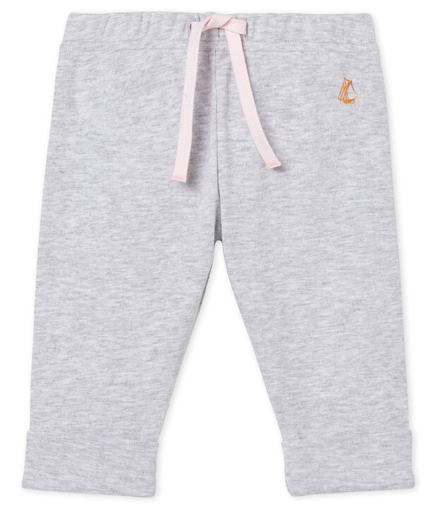 Pantalon en maille b&eacute;b&eacute; fille gris