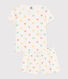 Pyjama short enfant en coton imprimé cœurs