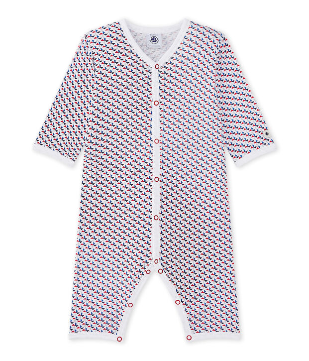 Pyjama zonder voetjes voor babyjongens wit/multicouleur