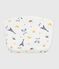 Pochette bébé en coton imprimé baleines MARSHMALLOW/ ADRIATIC