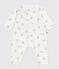 Pyjama bébé sans pieds en coton imprimé ours MARSHMALLOW/ BRUN