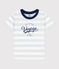 T-shirt met korte mouwen in katoen voor jongens PLEINAIR/ MARSHMALLOW