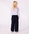 Effen fluwelen broek voor kinderen blauw SMOKING