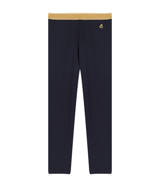 Pantalon maille enfant fille bleu SMOKING