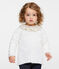 Cardigan bébé fille en tricot laine et coton blanc MARSHMALLOW