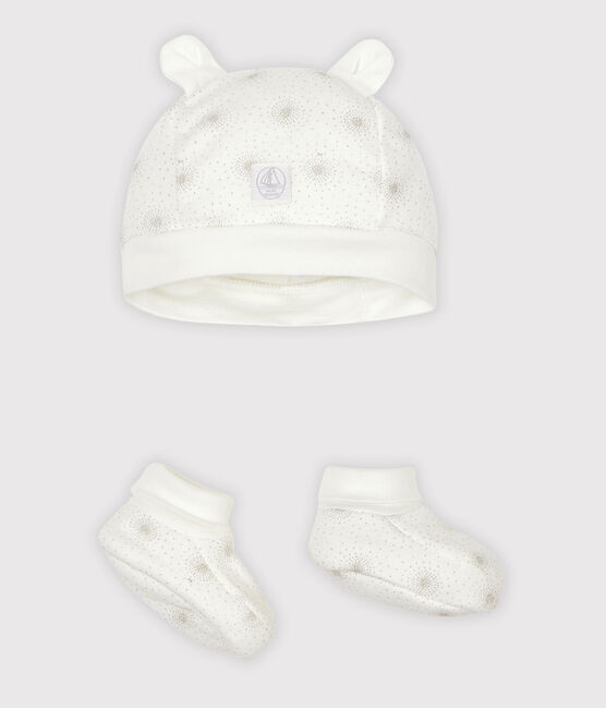 Lot Bonnet Naissance Et Chaussons Bebe En Tubique Variante 1 Petit Bateau