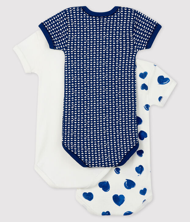 Set van 3 rompertjes met korte mouwen voor baby meisjes multicouleur