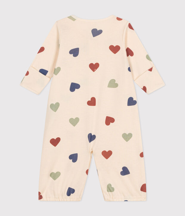 Combisac imprim&eacute; tric&oelig;urs en coton b&eacute;b&eacute; &eacute;cru/multicouleur