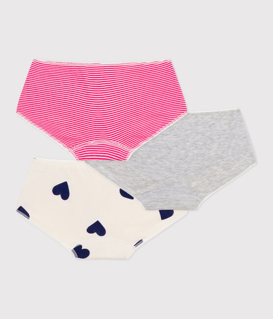 Lot de shorties enfant en coton imprimé cœurs variante 1