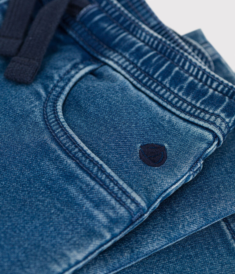 Broek in denim voor jongens, regular fit blauw BLEU DELAVE