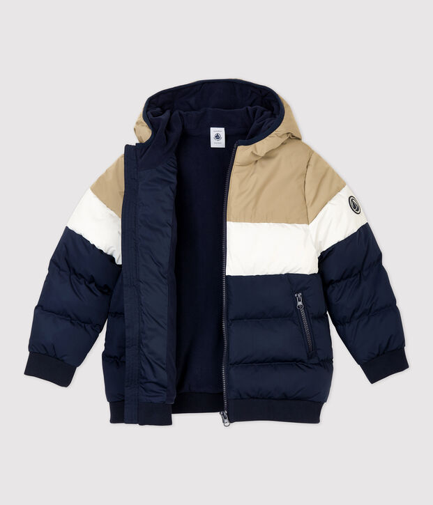Jongens donsjack blauw/multicouleur