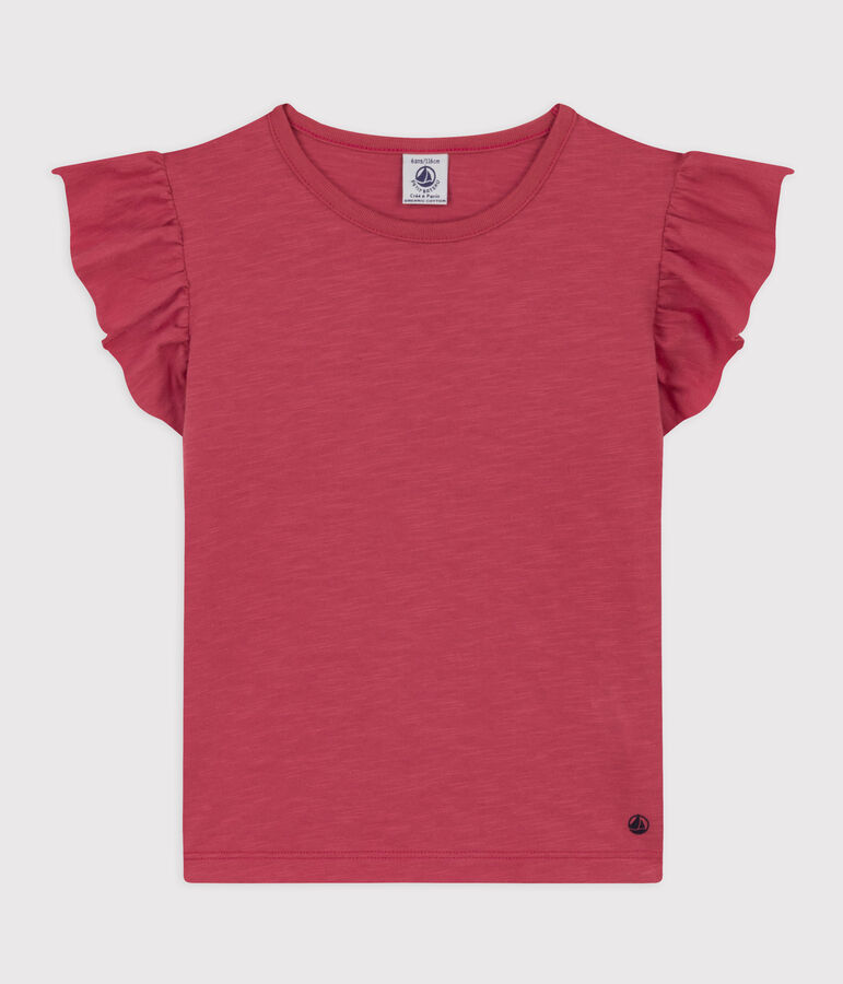 Katoenen T-shirt met korte mouwen voor meisjes roze