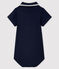 Body manches courtes colo polo en coton bébé bleu SMOKING