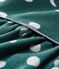 Jurk met lange mouwen en stippen babymeisje groen SOUSBOIS/wit MARSHMALLOW CN