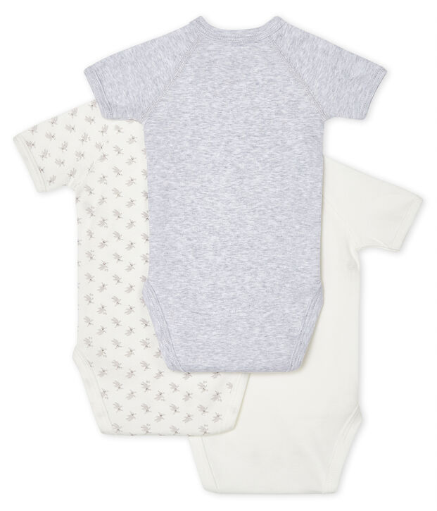 Trio van rompertjes met korte mouwen voor baby's multicouleur