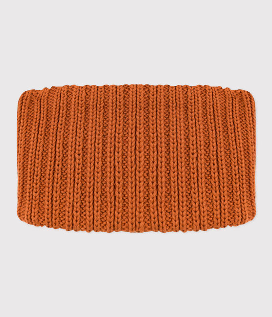 Snood van gebreide stof met fleecevoering voor baby's, jongens en meisjes bruin ECUREUIL