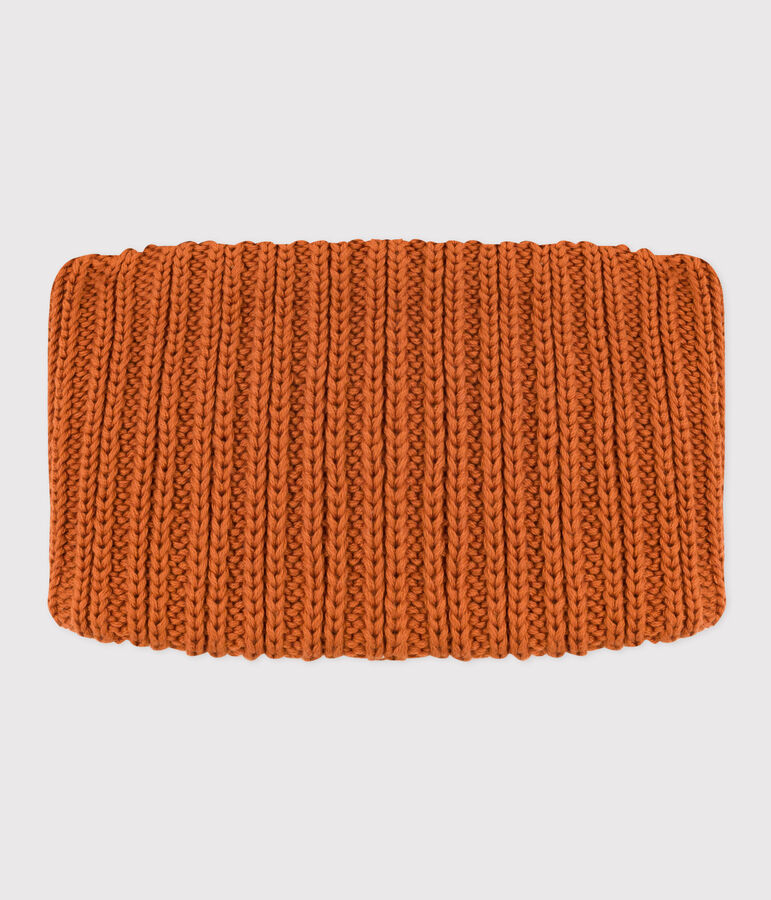 Snood en tricot doubl&eacute; en polaire b&eacute;b&eacute;/enfant gar&ccedil;on-fille marron