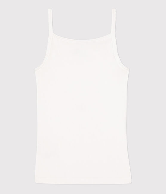 Chemise à bretelles L'ICONIQUE en coton BIO Femme blanc ECUME