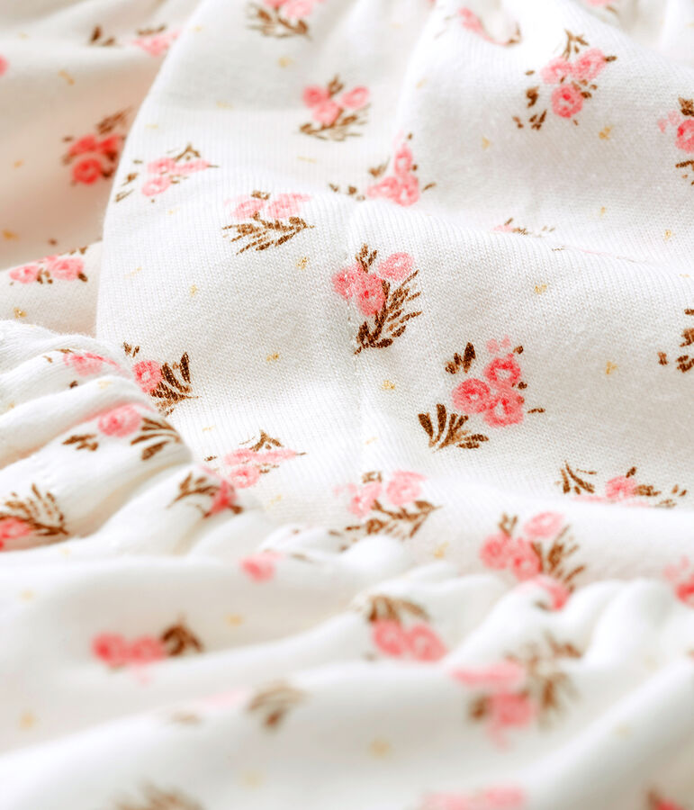 Jurk en pofbroekje voor babymeisjes wit/multicouleur