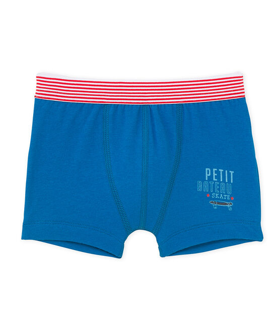 Jongensboxershort met motief blauw Mykonos