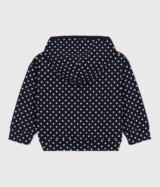 Sweatshirt met kap voor meisjes blauw/ecru