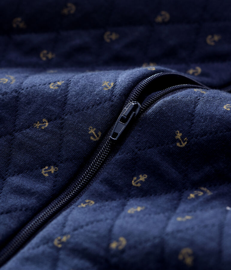 Combinaison &agrave; capuche b&eacute;b&eacute;. bleu/beige