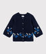 Cardigan babymeisje van tricot wol en katoen