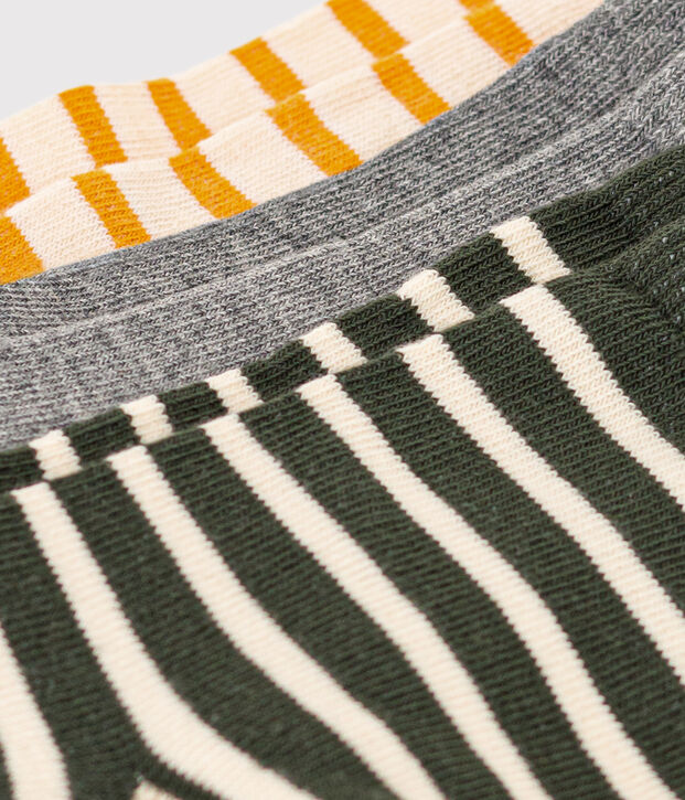 Set van 3 paar gestreepte sokken voor jongens en meisjes multicouleur