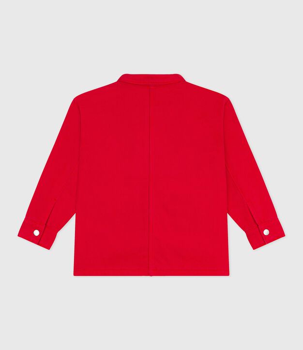 Veste enfant en coton unie rouge