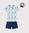 Pyjacourt déguisement requin en coton enfant blanc MARSHMALLOW/blanc MULTICO