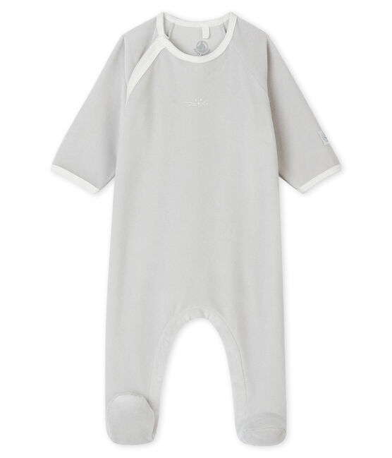 Fluwelen kattenslaappakje baby grijs MILLET