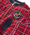 Teddy en maille tartan enfant fille rouge TERKUIT/blanc MULTICO