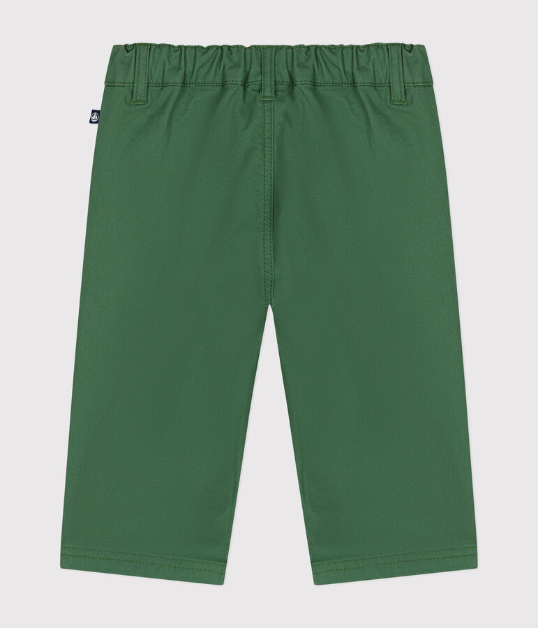 Pantalon en serge b&eacute;b&eacute; vert