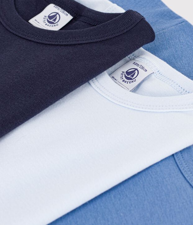 Lot de tee-shirts enfant en coton manches courtes unis multicouleur