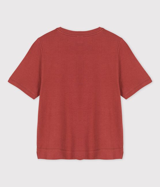 T-shirt DE BOXY IN TUBIC voor dames in katoen bruin OMBRIE