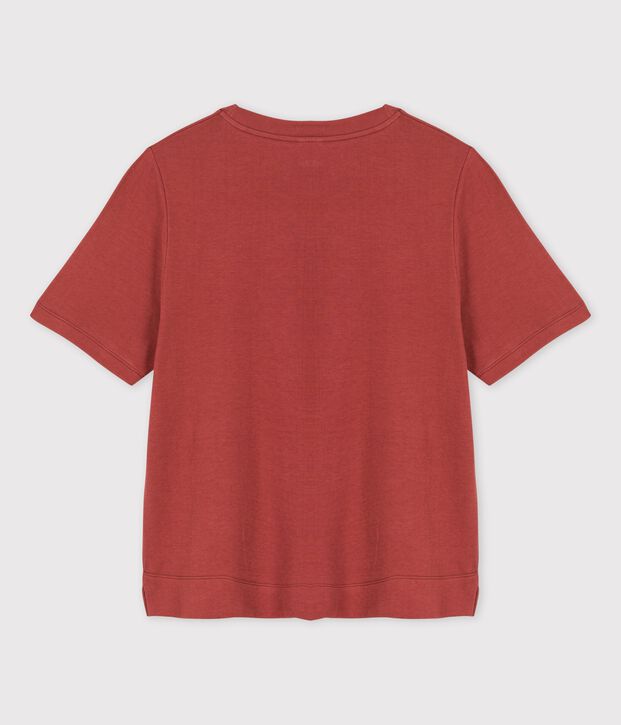T-shirt DE BOXY IN TUBIC voor dames in katoen bruin