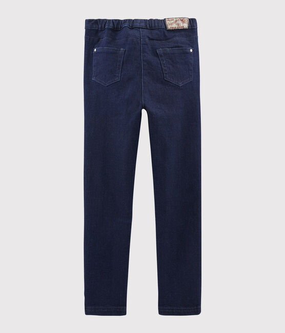 Pantalon slim en denim enfant fille bleu DENIM BLEU FONCE