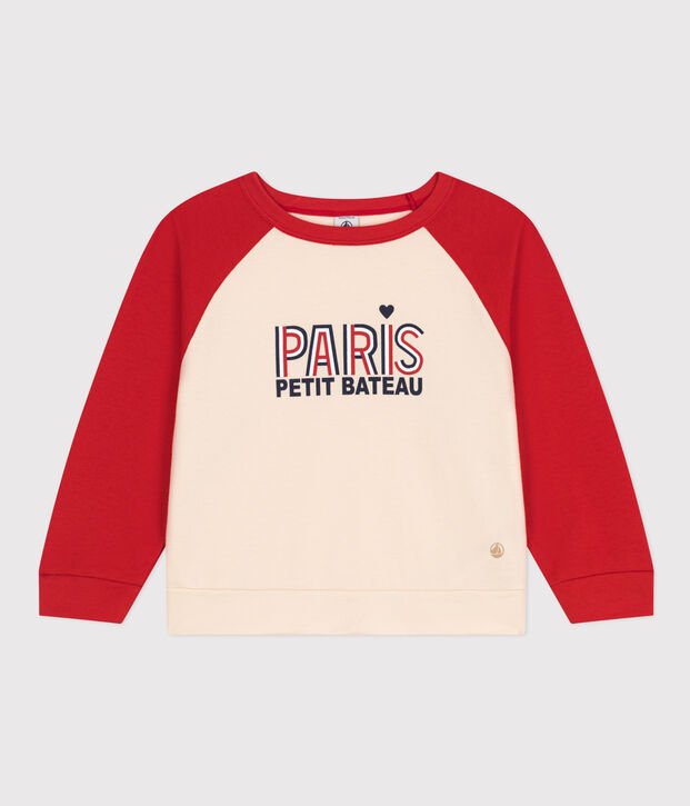 Sweatshirt in lichte fleece voor kinderen rood/rood