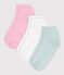 3 paires de chaussettes enfant en coton ajourés cœurs variante 1