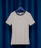 L'Iconique, gestreept katoenen T-shirt voor dames wit MARSHMALLOW/blauw SMOKING