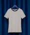 Tee-shirt l'Iconique en coton ray&eacute; femme blanc/bleu